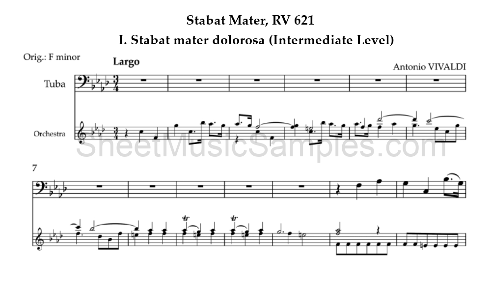 Stabat Mater, RV 621 - I. Stabat mater dolorosa (Intermediate Level)