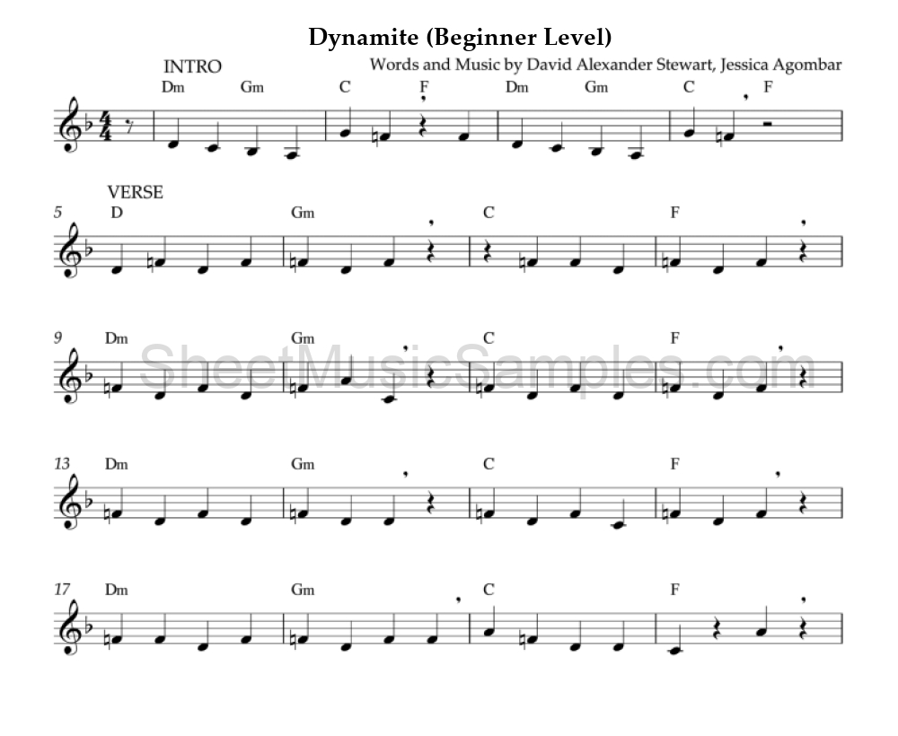 Dynamite (Beginner Level)