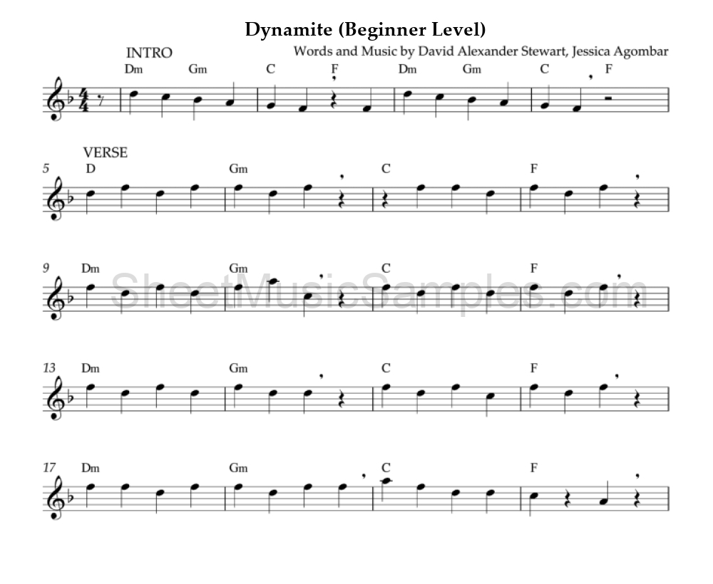 Dynamite (Beginner Level)