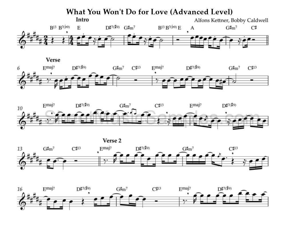 What You Won't Do for Love (Advanced Level)