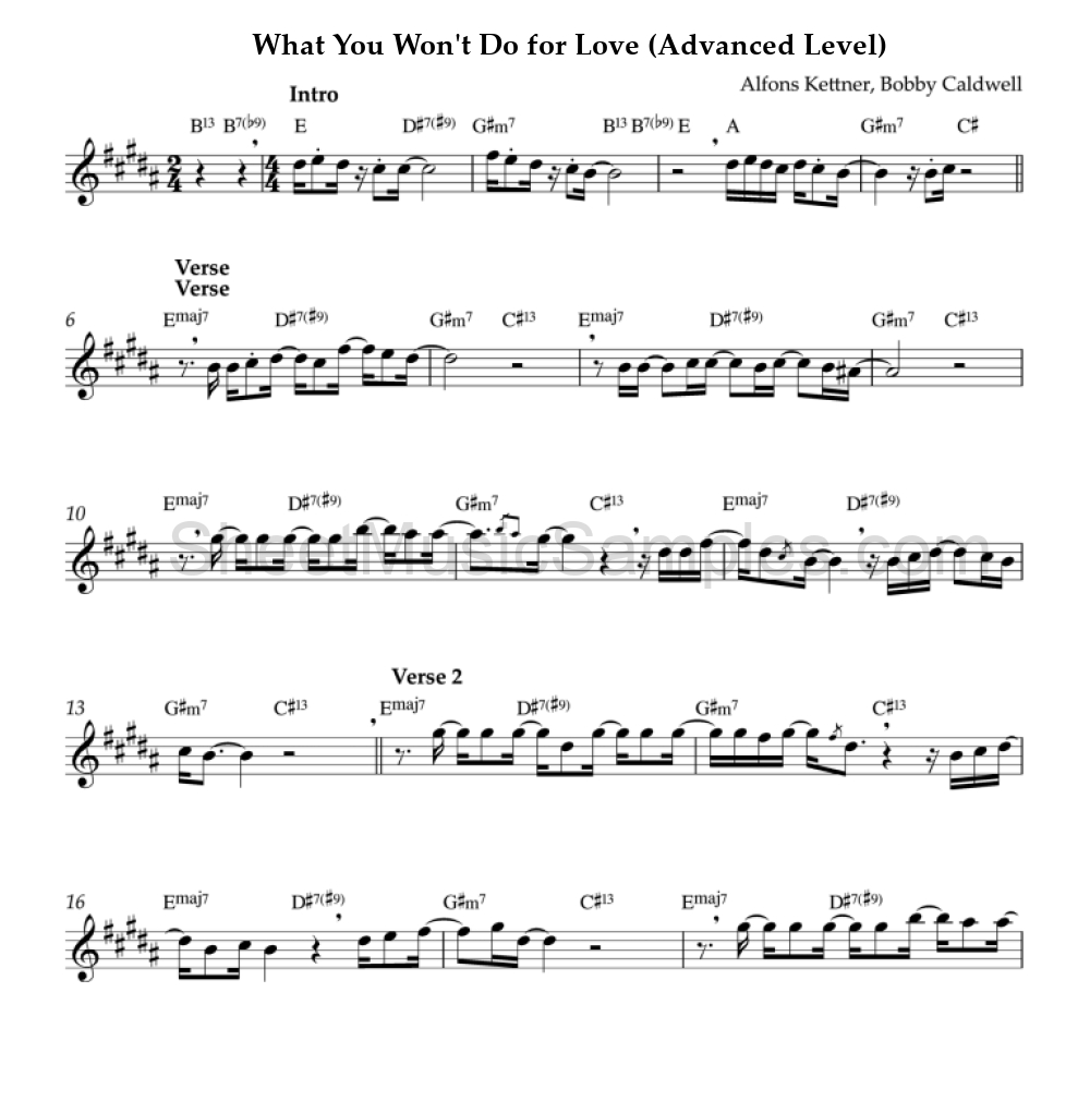 What You Won't Do for Love (Advanced Level)