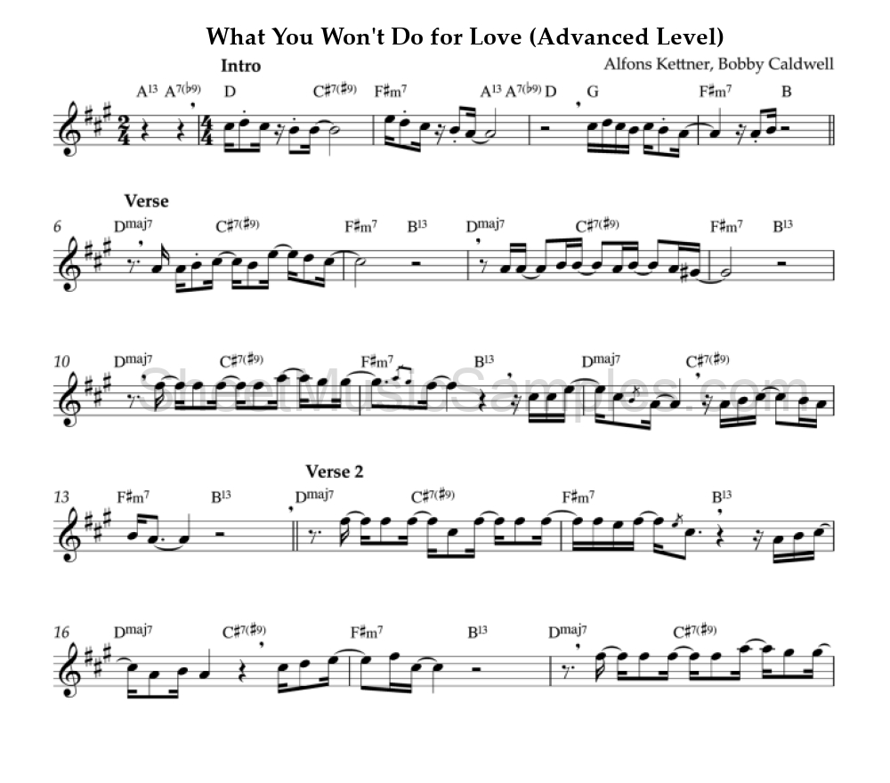 What You Won't Do for Love (Advanced Level)