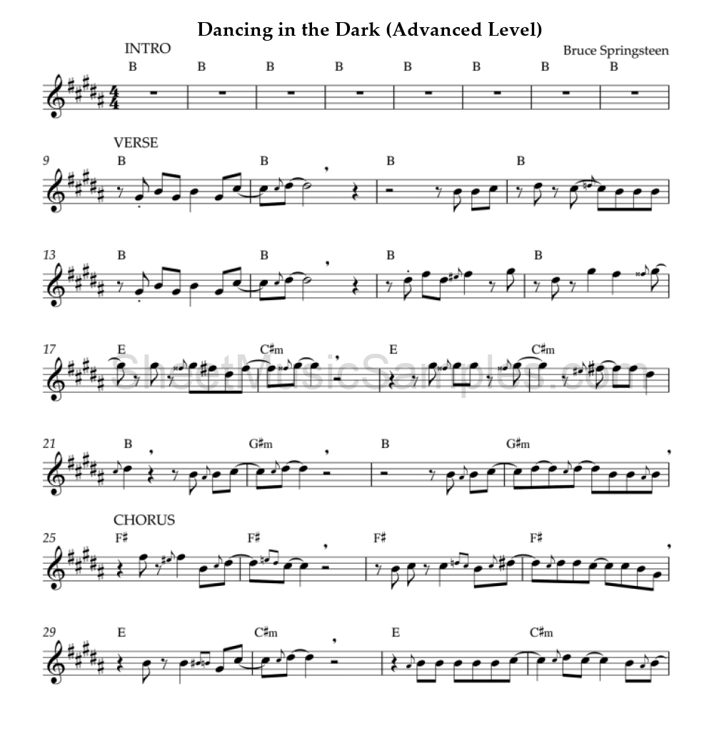 Dancing in the Dark (Advanced Level)