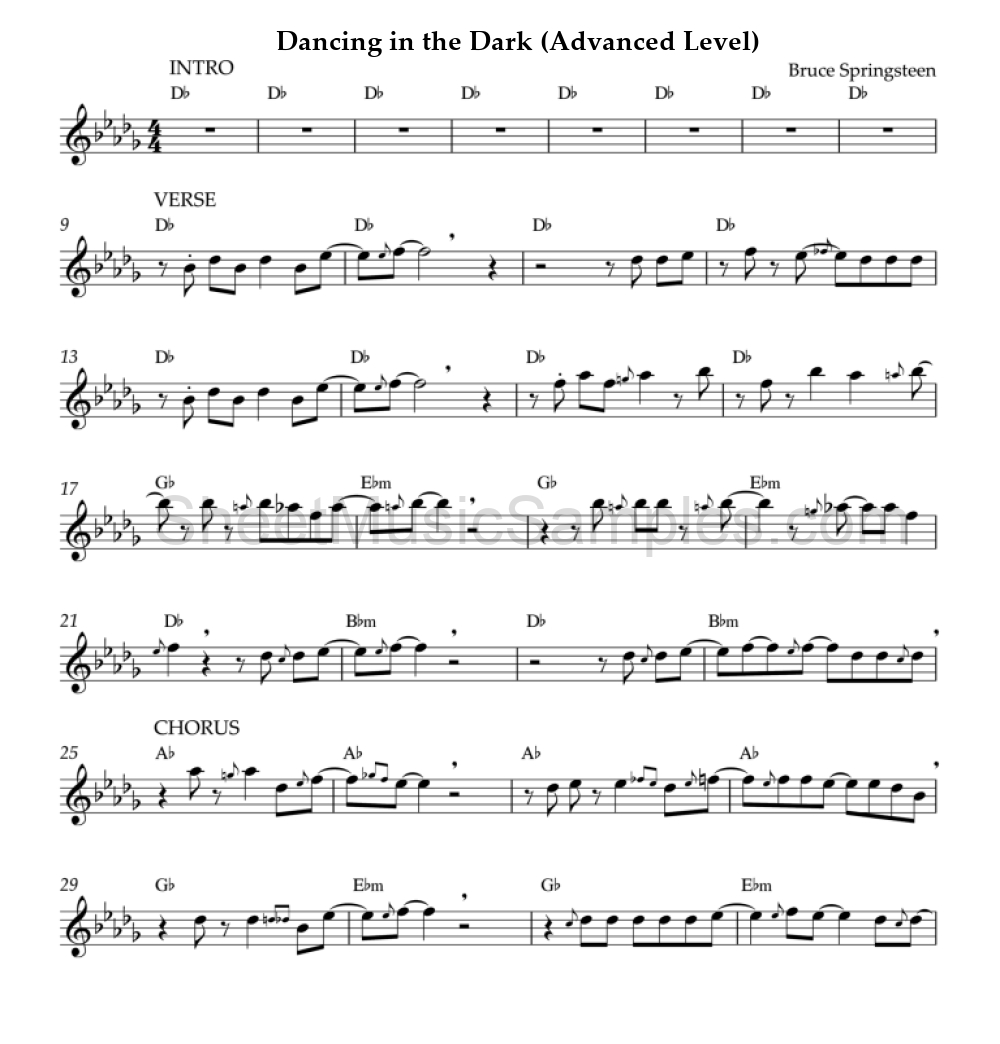 Dancing in the Dark (Advanced Level)