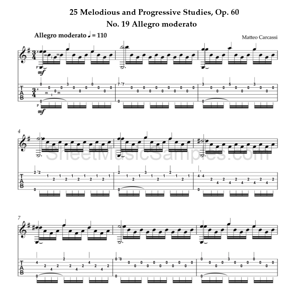 25 Melodious and Progressive Studies, Op. 60 - No. 19 Allegro moderato