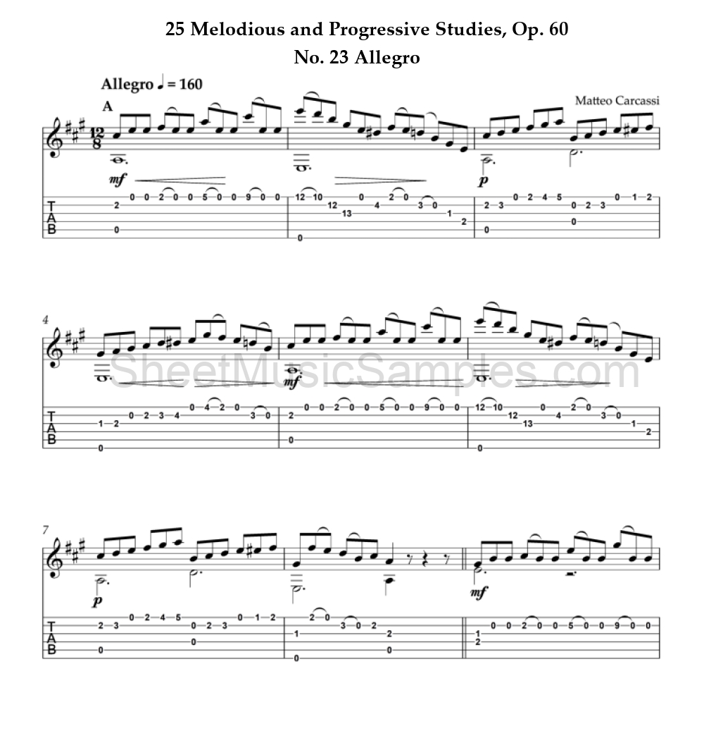 25 Melodious and Progressive Studies, Op. 60 - No. 23 Allegro