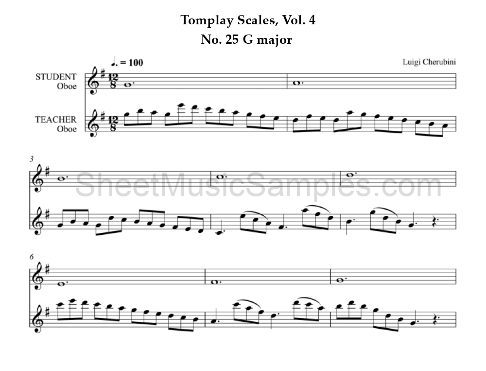 Tomplay Scales, Vol. 4 - No. 25 G major