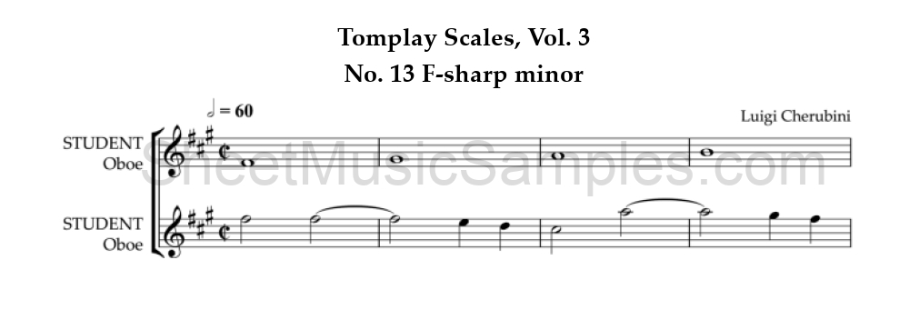 Tomplay Scales, Vol. 3 - No. 13 F-sharp minor