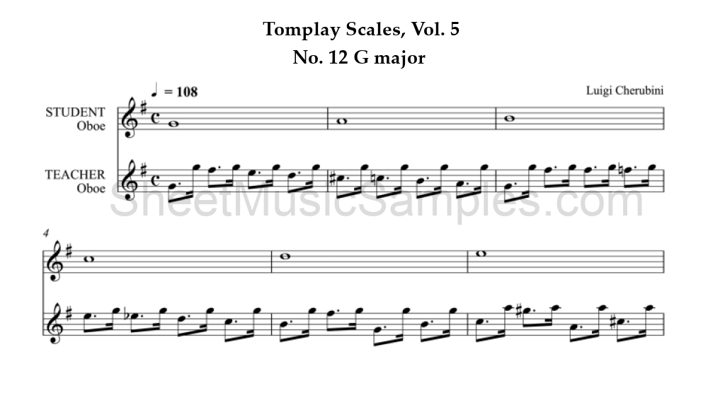 Tomplay Scales, Vol. 5 - No. 12 G major