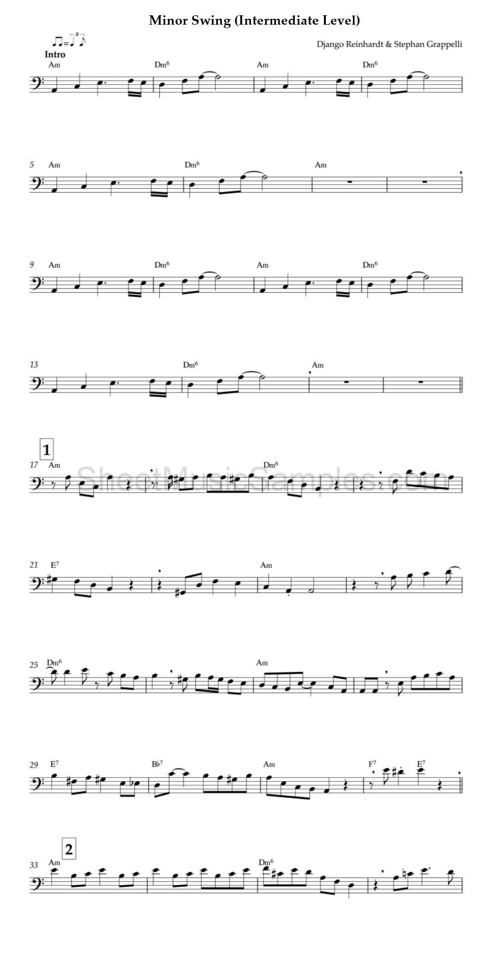 Minor Swing (Intermediate Level)