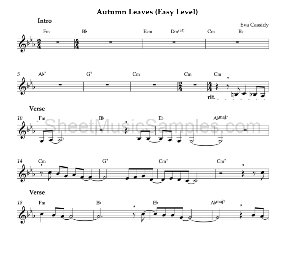 Autumn Leaves (Easy Level)