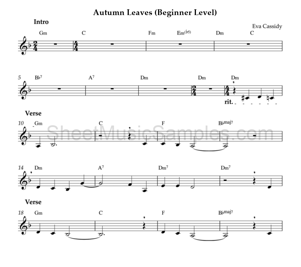 Autumn Leaves (Beginner Level)