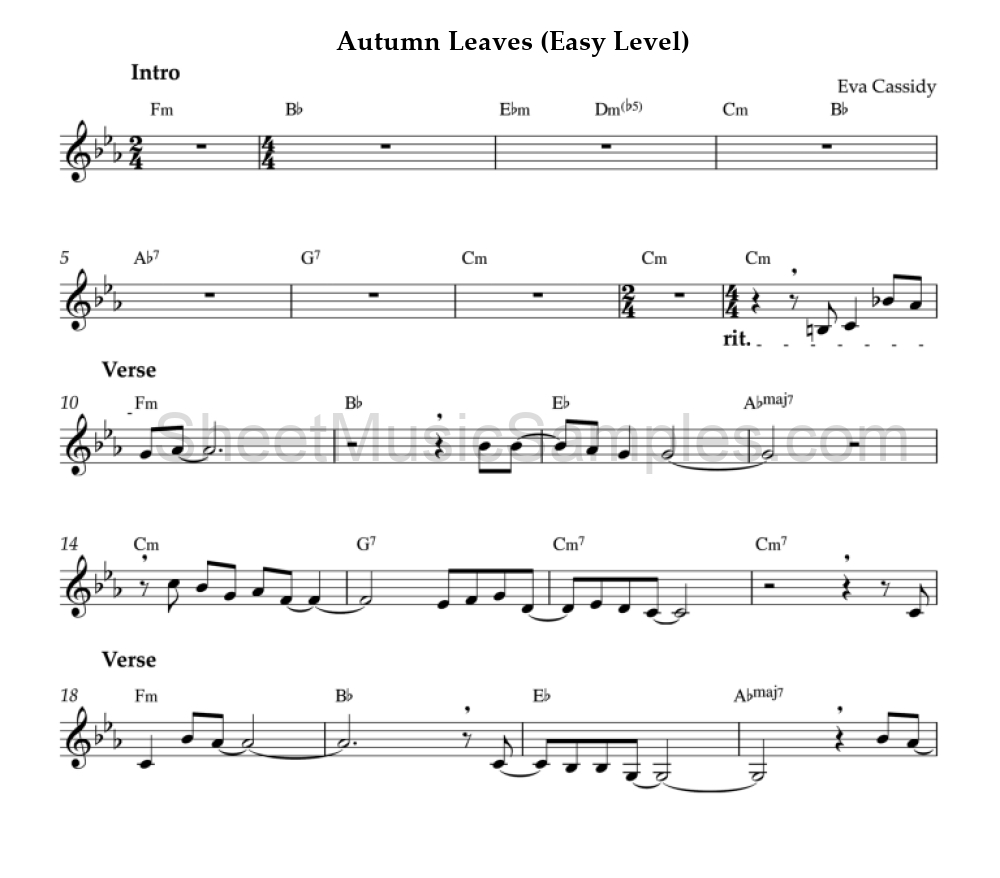 Autumn Leaves (Easy Level)