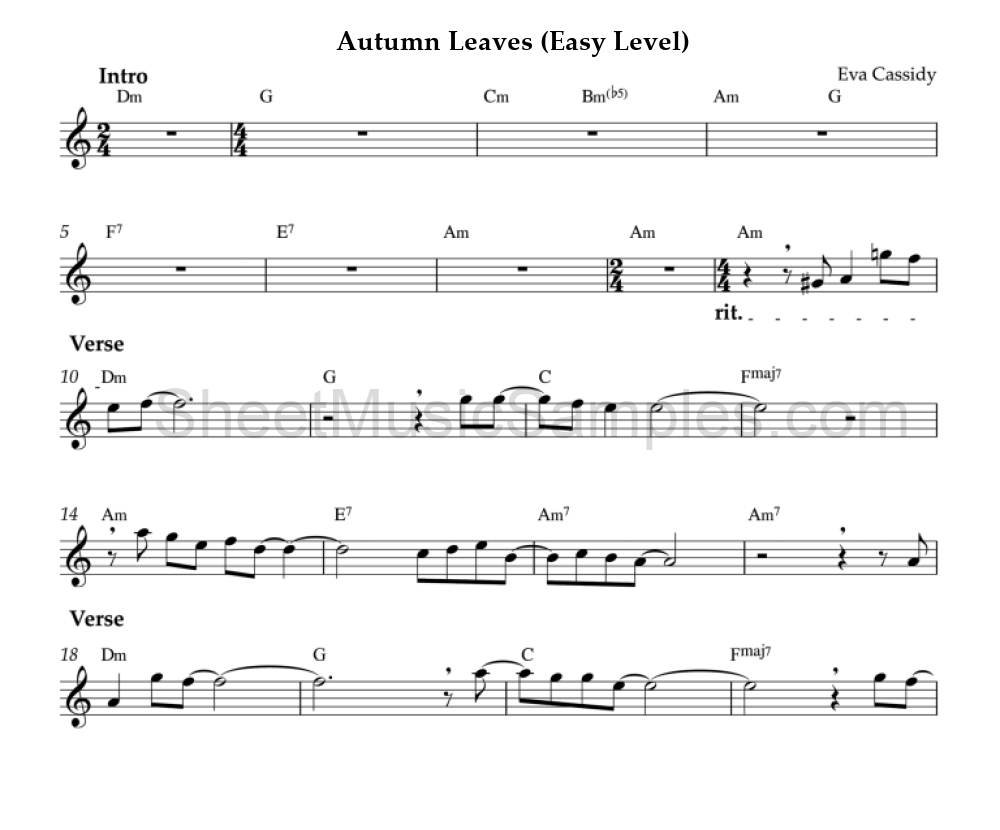 Autumn Leaves (Easy Level)