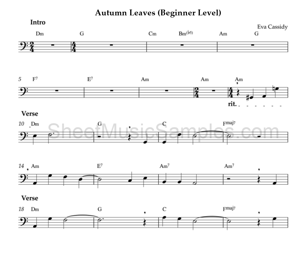 Autumn Leaves (Beginner Level)