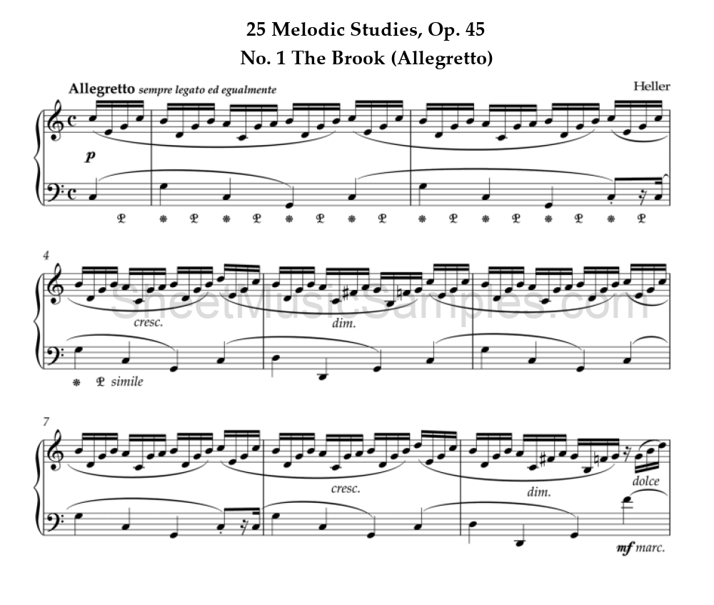 25 Melodic Studies, Op. 45 - No. 1 The Brook (Allegretto)