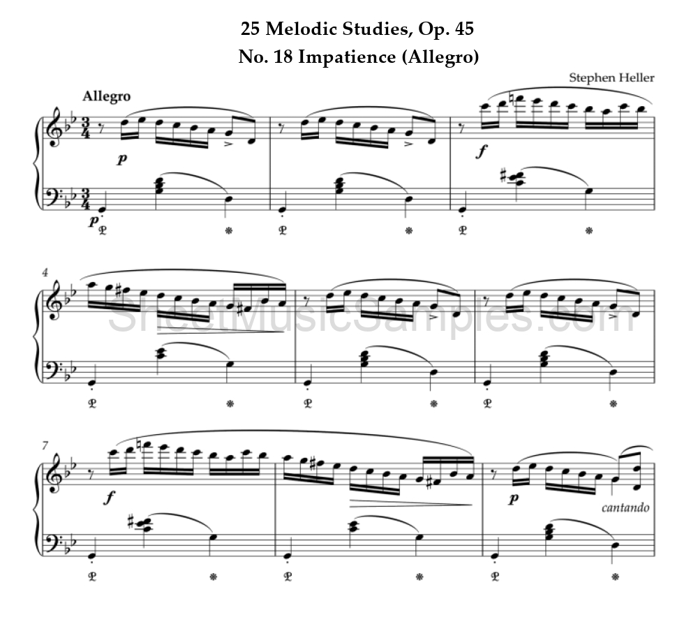 25 Melodic Studies, Op. 45 - No. 18 Impatience (Allegro)