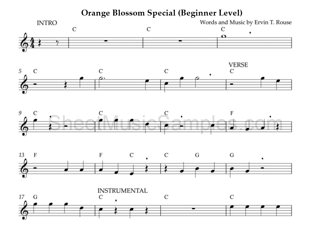 Orange Blossom Special (Beginner Level)