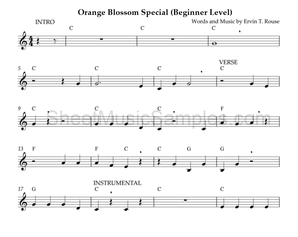 Orange Blossom Special (Beginner Level)