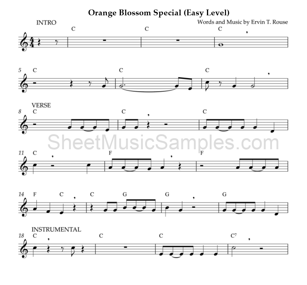 Orange Blossom Special (Easy Level)