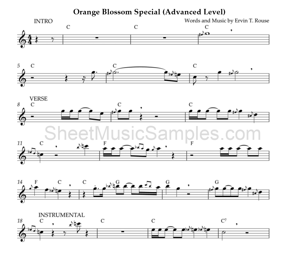 Orange Blossom Special (Advanced Level)