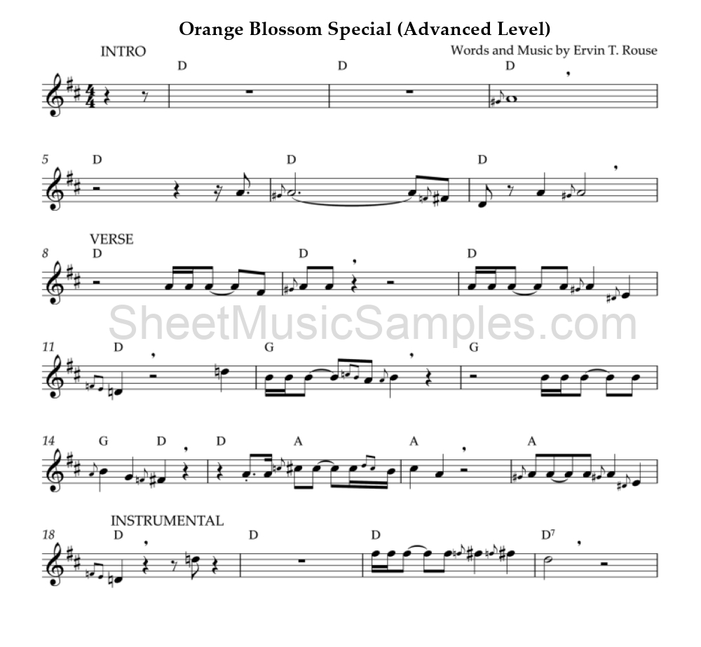 Orange Blossom Special (Advanced Level)