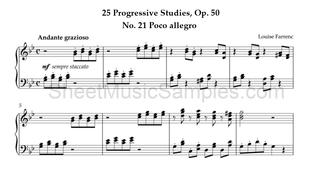 25 Progressive Studies, Op. 50 - No. 21 Poco allegro