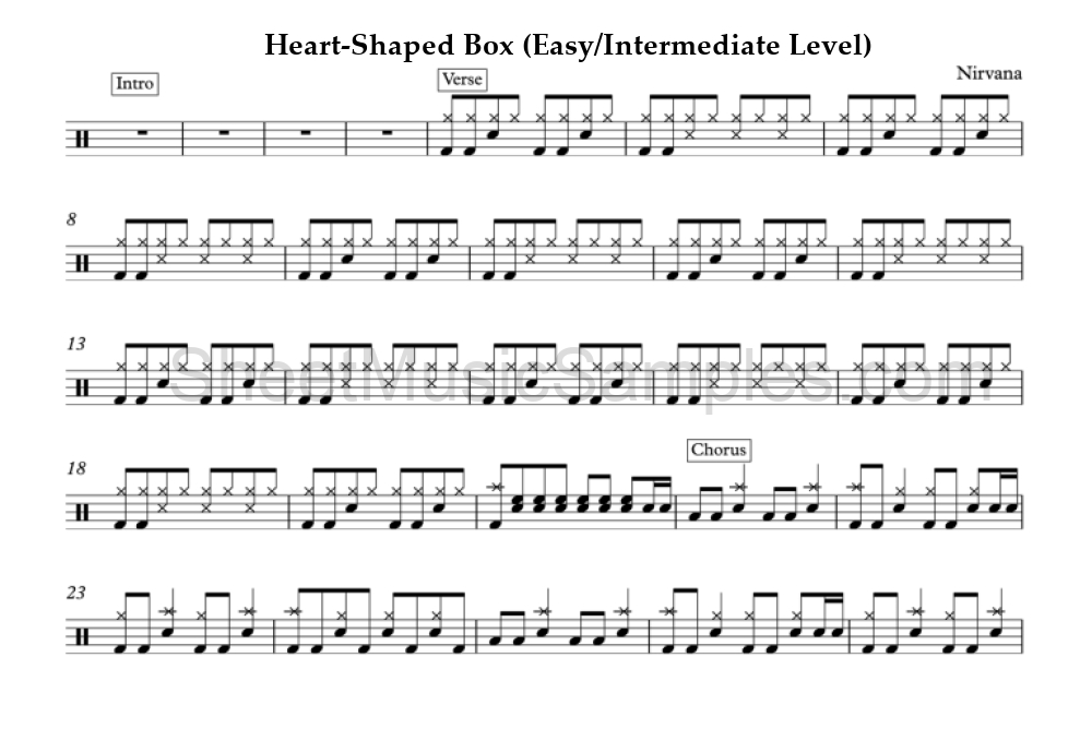 Heart-Shaped Box (Easy/Intermediate Level)