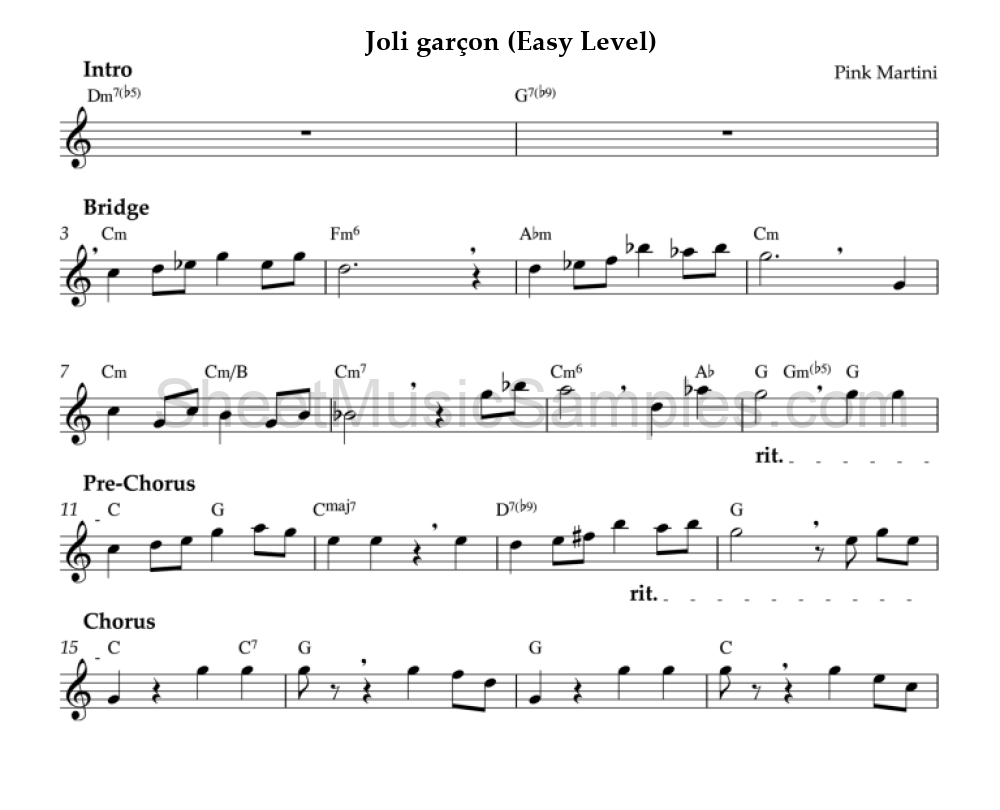 Joli garçon (Easy Level)