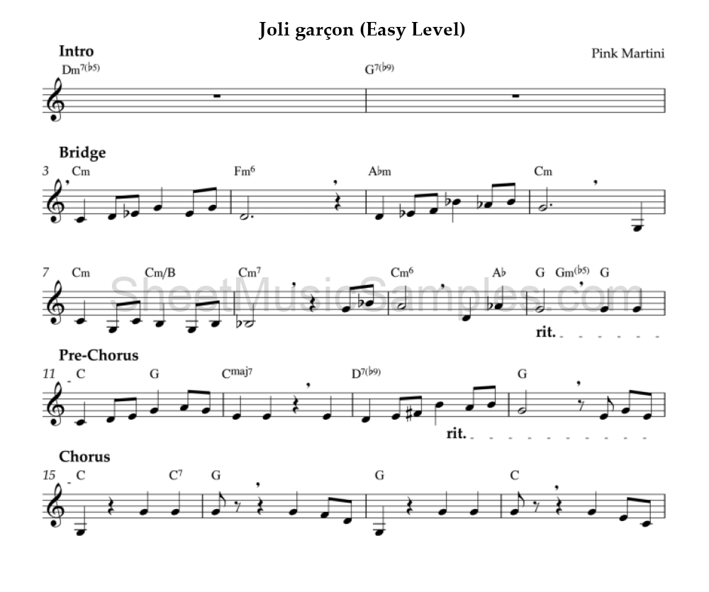 Joli garçon (Easy Level)