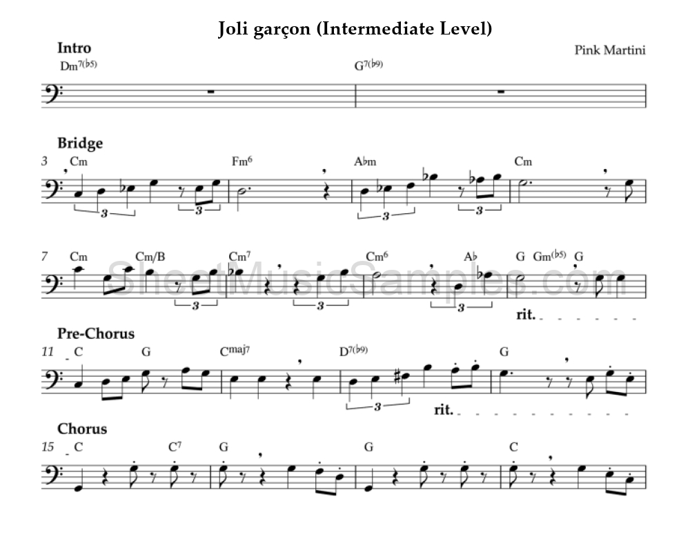 Joli garçon (Intermediate Level)