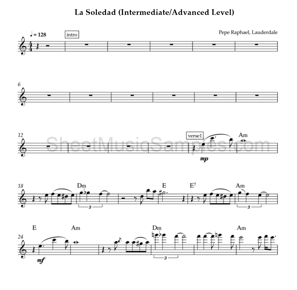 La Soledad (Intermediate/Advanced Level)