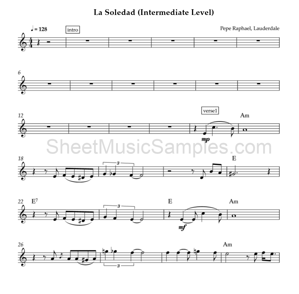 La Soledad (Intermediate Level)