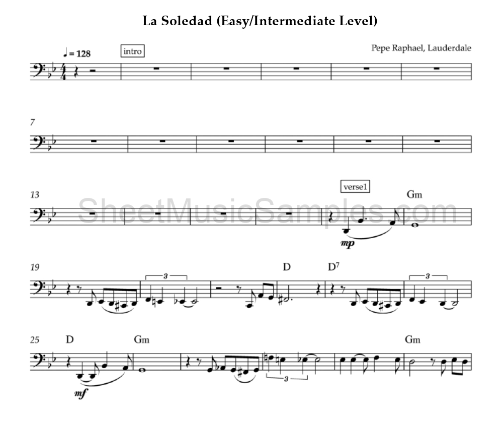 La Soledad (Easy/Intermediate Level)