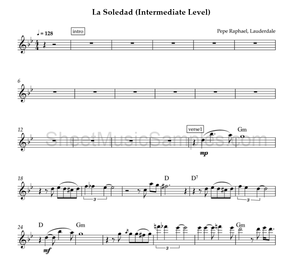 La Soledad (Intermediate Level)