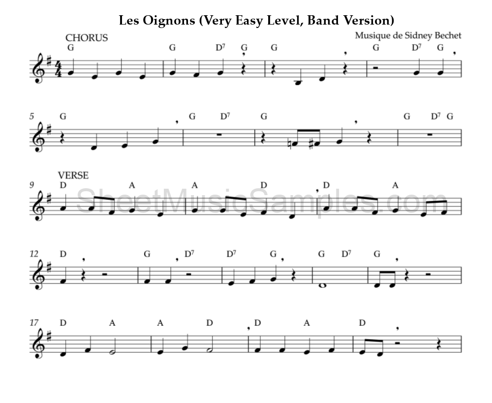 Les Oignons (Very Easy Level, Band Version)