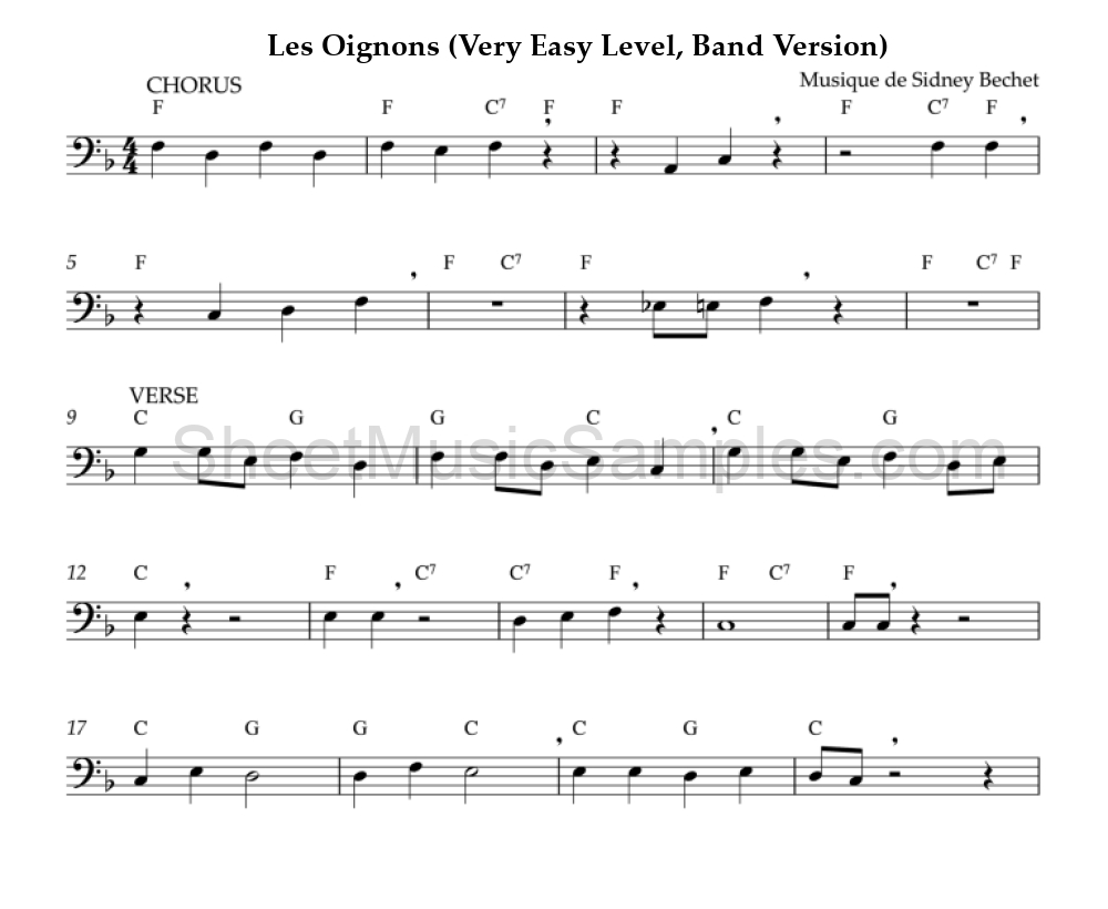 Les Oignons (Very Easy Level, Band Version)