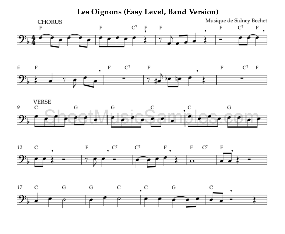 Les Oignons (Easy Level, Band Version)