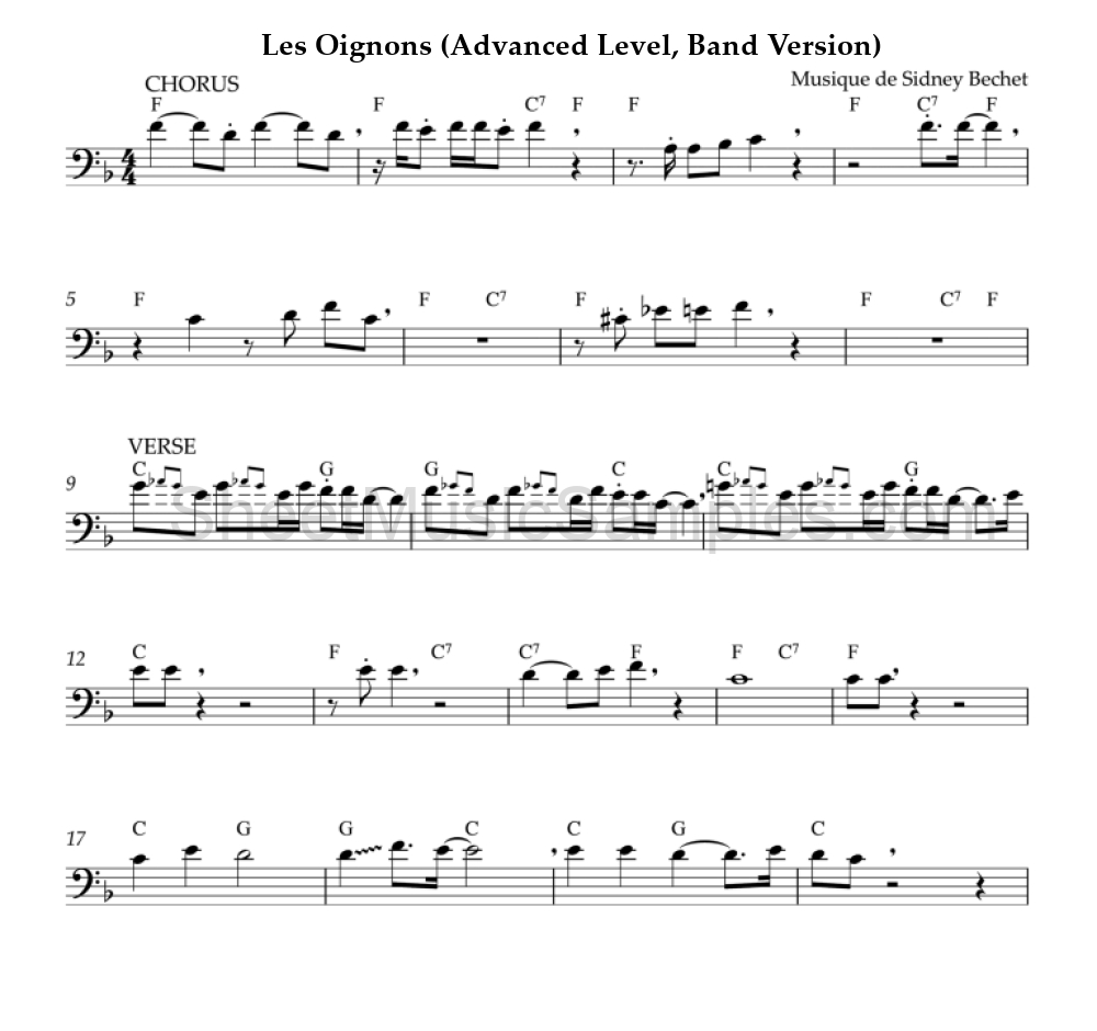 Les Oignons (Advanced Level, Band Version)