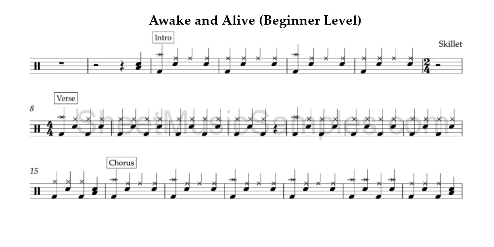 Awake and Alive (Beginner Level)