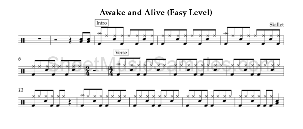 Awake and Alive (Easy Level)