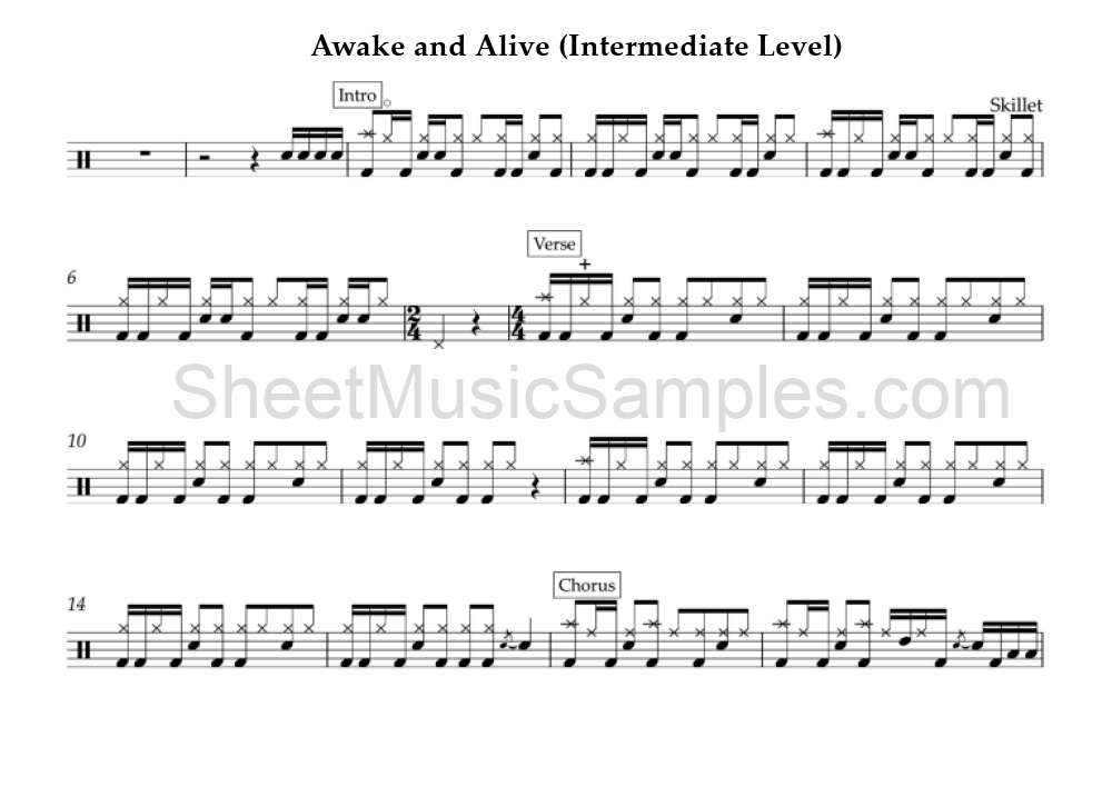 Awake and Alive (Intermediate Level)