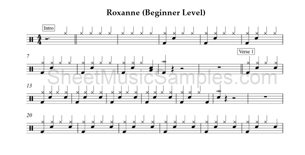 Roxanne (Beginner Level)