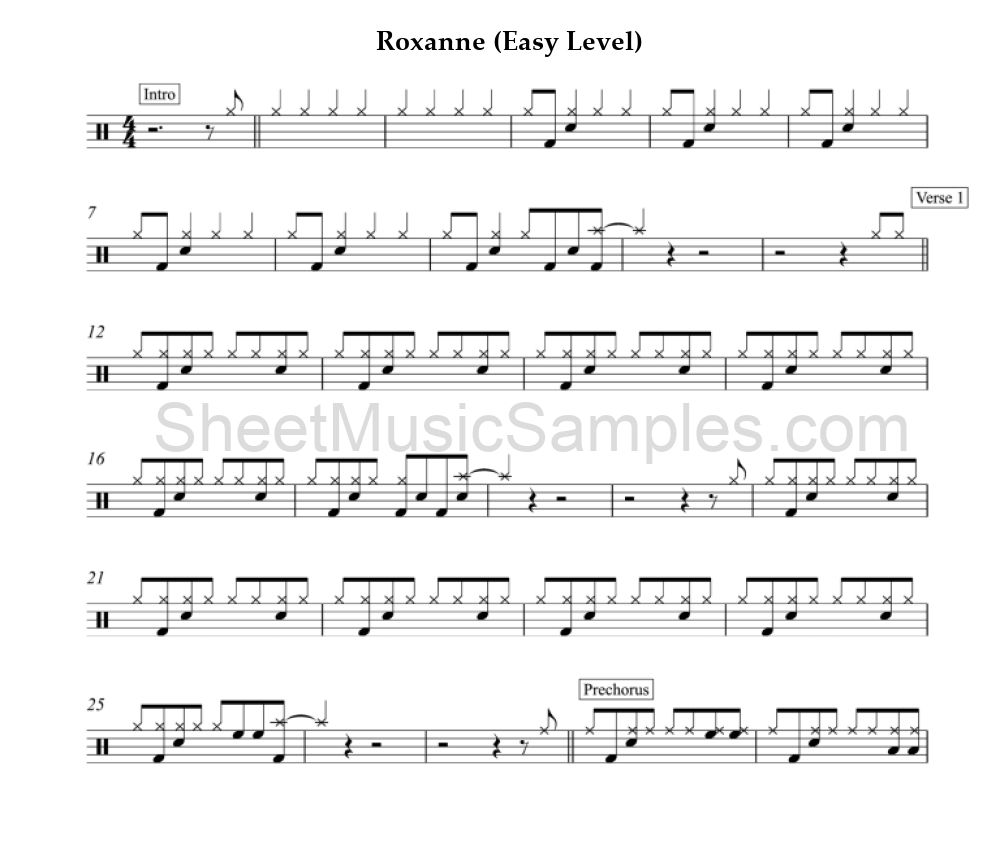 Roxanne (Easy Level)