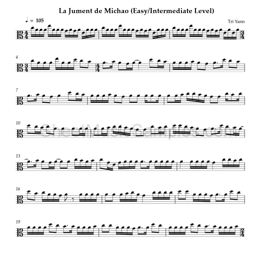 La Jument de Michao (Easy/Intermediate Level)