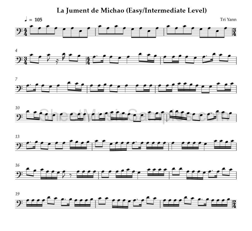 La Jument de Michao (Easy/Intermediate Level)