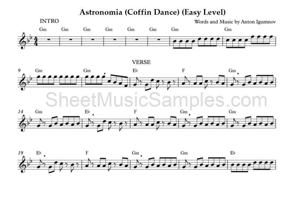 Astronomia (Coffin Dance) (Easy Level)