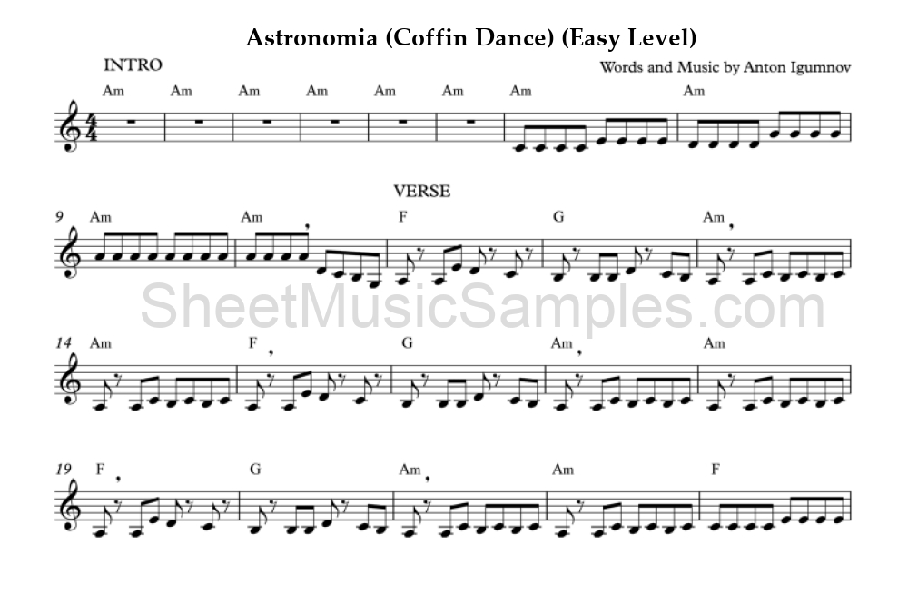 Astronomia (Coffin Dance) (Easy Level)