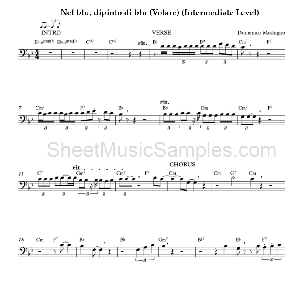 Nel blu, dipinto di blu (Volare) (Intermediate Level)