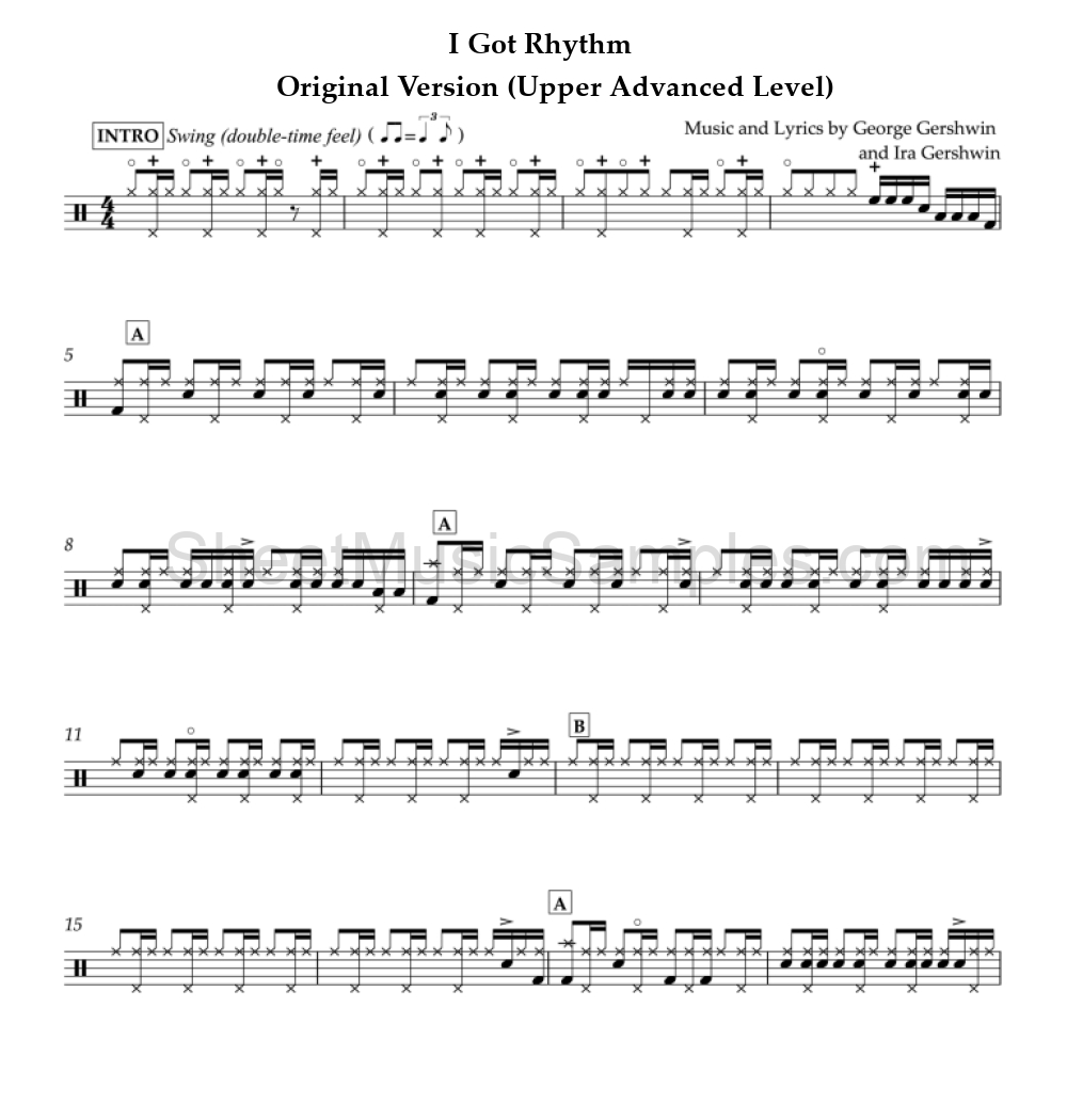 I Got Rhythm - Original Version (Upper Advanced Level)